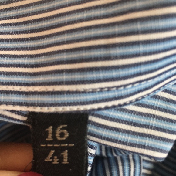 Blue Strips Casual Shirt Italian Made - Picture 3 of 8